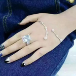 Load image into Gallery viewer, 2024 Gorgeous Big Square Crystal Cubic Zirconia Wedding Rings for Women High-quality Silver Plated Engagement Trendy Jewelry