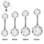 Load image into Gallery viewer, 1Pc Surgical Steel CZ Crystal Navel Piercing Curved Barbell Belly Button Rings Helix Cartilage Piercing Body Jewelry