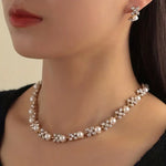 Load image into Gallery viewer, special for you Exclusive offer 1 Pair of Dainty Flower-Shaped Earrings + 1 Necklace - Bohemian Chic Jewelry Set for Evening Party, Cocktail Party, and Special Occasions - Cute, Delicate, and Versatile Accessory for Women