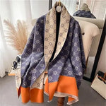 Load image into Gallery viewer, 2023 Brand Warm Cashmere Poncho Shawl Scarf Luxury Print Thick Pashmina Winter Blanket Wraps Bufanda Casual Hijab Stoles Echarpe