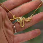 Load image into Gallery viewer, Punk Originality Snake Pendant Necklace Winding Silver Color Unique Men Women Hiphop Neck Jewelry Statement Snake Choker Gifts