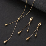 Load image into Gallery viewer, 3pcs/set Stylish Unisex Golden Snake Chain Necklace & Earrings Set - Dazzling Fashion for Him & Her