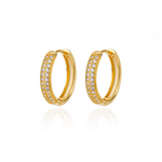Load image into Gallery viewer, Cubic Zircon Hoop Earrings for Women Luxury Gold Color Stainless Steel Earrings 2024 Trend Piercing Aesthetic Ear Jewelry aretes