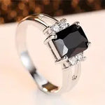 Load image into Gallery viewer, Elegant Promise Ring with Sparkling Square Cubic Zirconia - Perfect for Engagement & Wedding, Luxurious Bridal Jewelry