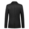 Men's Casual Business Fashion Suit Slim Fit Formal Chic Jacket Single Button Solid Lapel Outwear Elegant Costume Pockets Suit