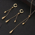 Load image into Gallery viewer, 3pcs/set Stylish Unisex Golden Snake Chain Necklace & Earrings Set - Dazzling Fashion for Him & Her