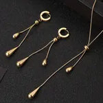 Load image into Gallery viewer, 3pcs/set Stylish Unisex Golden Snake Chain Necklace & Earrings Set - Dazzling Fashion for Him & Her