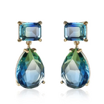 Load image into Gallery viewer, Trendy Cubic Zirconia Copper Drop Earrings For Women Girls Brown Crystal Pendant Earring Party Birthday Daily Jewelry