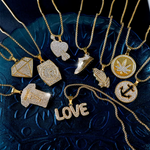 Load image into Gallery viewer, Miami Multiple Design Rhinestone Alloy Pendant Necklace Men Hip Hop Chain Jewelry