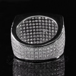 Load image into Gallery viewer, Business Men's Fashion Shining Luxury White Zircon Ring Wedding Engagement Party Jewelry Gift