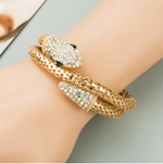 Load image into Gallery viewer, Personalized And Exaggerated Punk Snake Shaped Wrapped Men's And Women's Bracelet Alloy Rhinestone Vintage Bracelet Jewelry