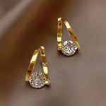 Load image into Gallery viewer, Elegant Cubic Zirconia Stud Earrings for Women - Chic Korean-Inspired Design, Perfect for Everyday & Party Wear