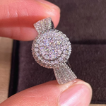 Load image into Gallery viewer, 925 Sterling Silver Wedding Accessories Women's Ring Full Paved Shiny CZ Stone Bow Shaped New Designed Lady Fashion Jewelry