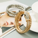 Load image into Gallery viewer, Personalized And Exaggerated Punk Snake Shaped Wrapped Men's And Women's Bracelet Alloy Rhinestone Vintage Bracelet Jewelry