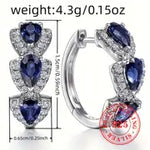 Load image into Gallery viewer, Elegant Chic Synthetic September Gems Hoop Earrings, Perfect for Daily Wear & Special Occasions, Timeless Gift for Her