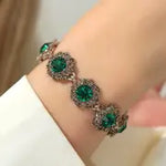 Load image into Gallery viewer, Elegant Vintage-Inspired Rhinestone Flower Bracelet - Perfect for Parties & Everyday Glam