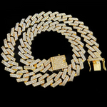 Load image into Gallery viewer, 20MM Wide Miami Cuban Chain Necklace Bracelet For Women Men's Jewelry Choker Link Hip Hop Bling Gold Silver Color Trendy Gift