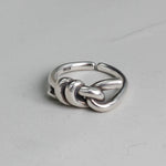 Load image into Gallery viewer, S925 sterling silver rings for women knots Open Adjustable Finger Rings fine jewlery Anti-allergy Jewelry Accessories