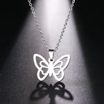 Load image into Gallery viewer, DOTIFI Stainless Steel Necklace For Women Man Hollow butterfly Choker Pendant Necklace Gift Engagement Jewelry