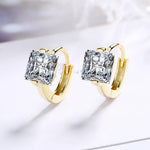 Load image into Gallery viewer, Fanqieliu Fashion Jewelry Luxury 925 Sterling Silver Square Crystal Hoop Earrings For Women New FQL20512