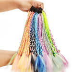 Load image into Gallery viewer, New Girls Thicker Wig Ponytail Hair Ropes Kids Twist Braid Rope Headdress Hair Braider Elastic Hair Band Rubber Hair Accessories