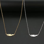 Load image into Gallery viewer, Stainless Steel Necklaces Simple Feather Charm Pendant Collar Chain Fashion Necklace For Women Men Jewelry Friends Best Gifts