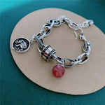 Load image into Gallery viewer, New Arrival 100% 925 Sterling Silver Elegant Elephant Animal Tag Strawberry Quartz Lady Charm Bracelets Jewelry For Women Gifts
