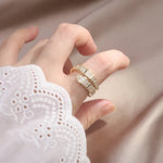 Load image into Gallery viewer, Hot fashion jewelry 14K real gold plated AAA zircon double layer animal snake adjustable ring elegant women's daily wild ring