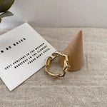Load image into Gallery viewer, 925 Sterling Silver Finger Rings INS Fashion France Gold Plated Creative Geometric Elegant Party Jewelry Gifts For Women