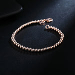 Load image into Gallery viewer, 100% 925 Solid Real Sterling Silver Fashion 4mm Beads Chain Bracelet for Women 20cm For Teen Girls Lady Gift Women Fine Jewelry