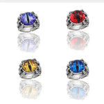 Load image into Gallery viewer, Men's Punk Goth Dragon Claw Evil Eye Rings Women Devil Eyeball Party Stainless Steel Rings Anime Skull Boyfriends Jewelry Gifts