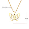 DOTIFI Stainless Steel Necklace For Women Man Hollow butterfly Choker Pendant Necklace Gift Engagement Jewelry