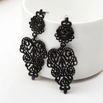 Load image into Gallery viewer, New Bohemia Vintage Hollow Leaves Drop Earrings Women's Jewelry Big Brand Exaggerated Female Dangle Brincos Bijoux Gift EB158