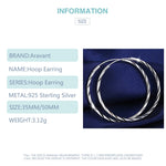 Load image into Gallery viewer, Aravant 925 Silver 35MM 50MM Round Circle Hoop Earrings For Women Fashion Jewelry Gifts