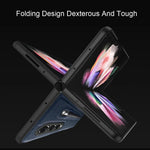 Load image into Gallery viewer, Fashion Lychee Pen Slot Case For Samsung Galaxy Z Fold 6 5 4 3 PU+PC Leather Pattern Cover Anti-knock luxury Cases for Fold5