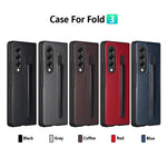 Load image into Gallery viewer, Fashion Lychee Pen Slot Case For Samsung Galaxy Z Fold 6 5 4 3 PU+PC Leather Pattern Cover Anti-knock luxury Cases for Fold5