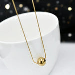 Load image into Gallery viewer, Classic Simple Ball Pendant Titanium Steel Short Necklace For Woman Korean Fashion Jewelry Girl's Accessories Clavicle Chain