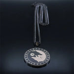 Load image into Gallery viewer, Viking Stainless Steel Divination Letter Yin and Yang Wolf Chain Necklaces Women/Men Black Color Necklace jewlery NXH284S03