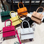 Load image into Gallery viewer, Mini Small Square bag 2021 Fashion New Quality PU Leather Women's Handbag Crocodile pattern Chain Shoulder Messenger Bags