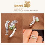 Load image into Gallery viewer, Milangirl Cubic Zirconia Open Wedding Adjustable Rings Cute Finger Ring Bunny Animal Jewelry Rabbit shape Rings for Women
