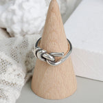 Load image into Gallery viewer, S925 sterling silver rings for women knots Open Adjustable Finger Rings fine jewlery Anti-allergy Jewelry Accessories