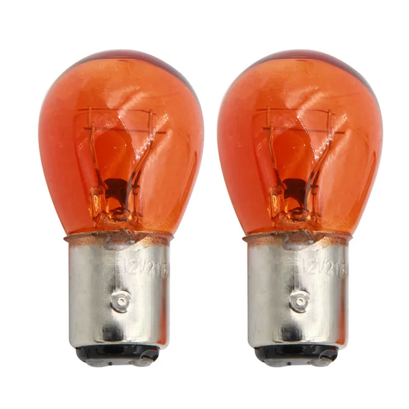2Pcs New Car Light Durable Super Bright 1157 BA15D Auto Stop Brake Bulb Indicator Lamp 21W DC12V White Amber For Car Accessories