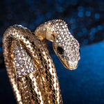 Load image into Gallery viewer, 1pc Hot Popular Punk Gold Color Snake Bangle Retro Club Snake Spiral Bracelet Upper Arm Cuff Armlet Armband Bangle Jewelry Gifts