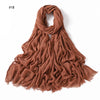 New Premium Solid Cotton Hijab Scarf for Muslim Women Wrap Headscarf Scarves Long Turbans Head Islamic Shawls Headband 51 Colors