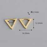 Load image into Gallery viewer, WANTME New Arrival Minimalist Geometric Triangle Stud Earrings for Women 2020 Real 100% 925 Sterling Silver Party Jewelry Gift