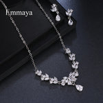 Load image into Gallery viewer, Emmaya Brand Gorgeous Charm Flower Shape Cubic Zircon Crystal Earrings Necklace Set For Women Bride Jewelry Gift