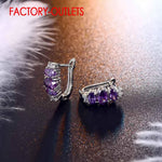Load image into Gallery viewer, Cubic Color Earrings Zirconia Stone Crystal Masquerade Friendship Accessories Wedding Dance Party 925 Sterling Silver For Women