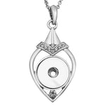 Load image into Gallery viewer, New DJ0149 Beauty Fashion crystal elegant necklace&earrings set Snap necklace 60cm fit DIY 12MM&18MM snap buttons jewlery