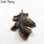 Load image into Gallery viewer, Julie Wang 2pcs Alloy Antique Copper Leaves Charms Necklace Pendants Earrings Findings Jewelry Making Accessory