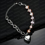 Load image into Gallery viewer, Nextvance Silver Color Heart Pendant Bracelets Beaded Bracelet For Valentines Day Gift Adjust Length Jewlery